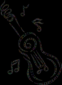 Abstract Guitar By Victoria Borodinova Circles II With BG