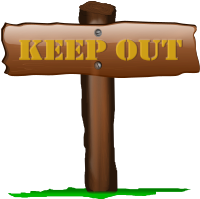 Wood Keep Out Sign