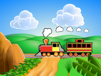 Tropical Train Scene