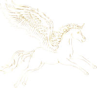 Winged Unicorn By deiby_ybied Gold