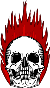 Flaming Skull