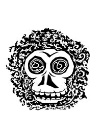 scary skull face