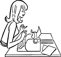Typing a letter