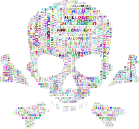 Halloween Skull And Crossbones Colorful
