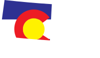 Colorado State Outline with Flag Background