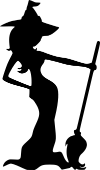 Witch Silhouette 2D