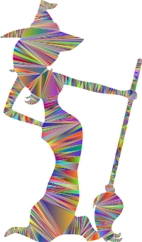 Witch Silhouette 3D Polyprismatic