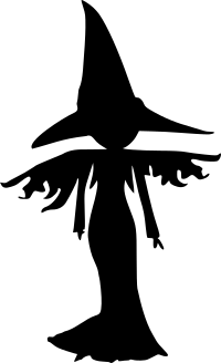 Winged Witch Silhouette