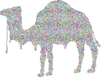 Vintage Camel Line Art 2 Silhouette Ellipses