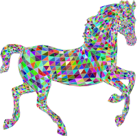 Horse Low Poly 3D Colorful