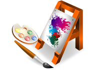 Abstract Art and Easel