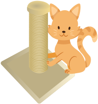 Scratching Post and Cat