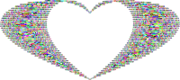 Geometric Bands Heart