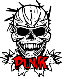 Punk skull sticker