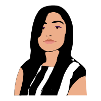 Jovencita vectorizada