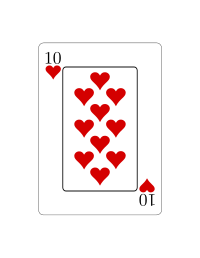 Diez de corazones (Vectorizado)