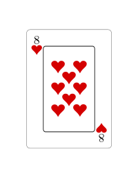 Ocho de corazones (Vectorizado)