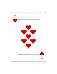 Siete de corazones (Vectorizado)