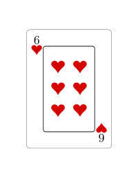 Seis de corazones (Vectorizado)