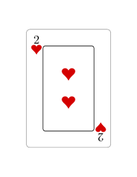 Dos de corazones (Vectorizado)