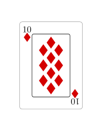 Diez de diamantes (Vectorizado)