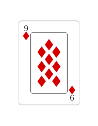 Nueve de diamantes (Vectorizado)