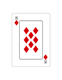 Ocho de diamantes (Vectorizado)