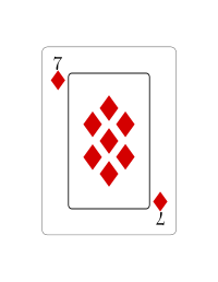 Siete de diamantes (Vectorizado)