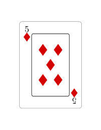 Cinco de diamantes (Vectorizado)
