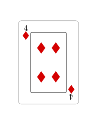 Cuatro de diamantes (Vectorizado)