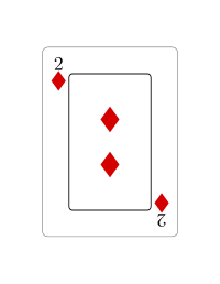 Dos de diamantes (Vectorizado)