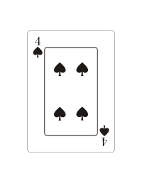 Cuatro de espadas (Vectorizado)
