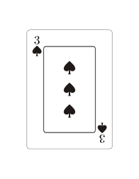 Tres de espadas (Vectorizado)