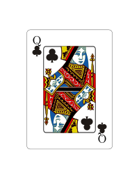 Reina de tréboles (Vectorizado)