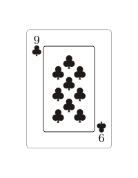 Nueve de tréboles (Vectorizado)