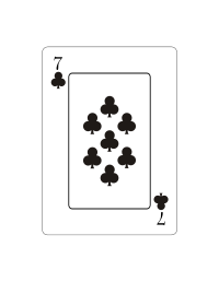 Siete de tréboles (Vectorizado)