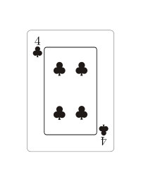Cuatro de tréboles (Vectorizado)