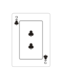Dos de tréboles (Vectorizado)