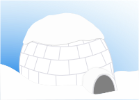 Un igloo enneigé