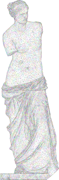 Venus De Milo 3D Wireframe Colorful