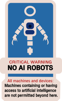 No AI Robots Sign