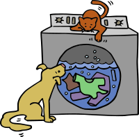 Washing Machine with Pets - Colour Remix