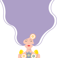 Woman With Long Hair By Karen Arnold Vectorized