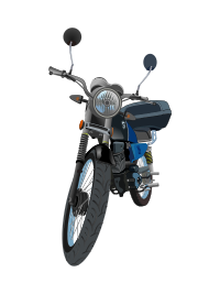 Motocicleta con maletero (Motorcycle with trunk)