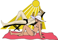 Sunbathing Couple