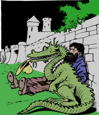 Homeless Man and Dragon - Colour Remix