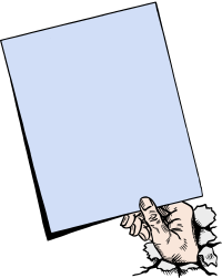 Hand Bursts Through Paper Frame - Color Remix