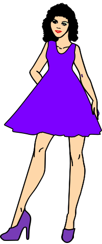Lady in a Purple Skirt
