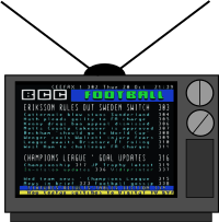 Teletext on a Television