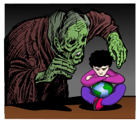 Child protects Earth